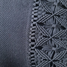 Load image into Gallery viewer, Black and red Alpaca Shawl 08