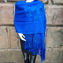 Load image into Gallery viewer, Blue Alpaca Shawl 18