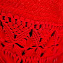 Load image into Gallery viewer, Red Alpaca Shawl 22