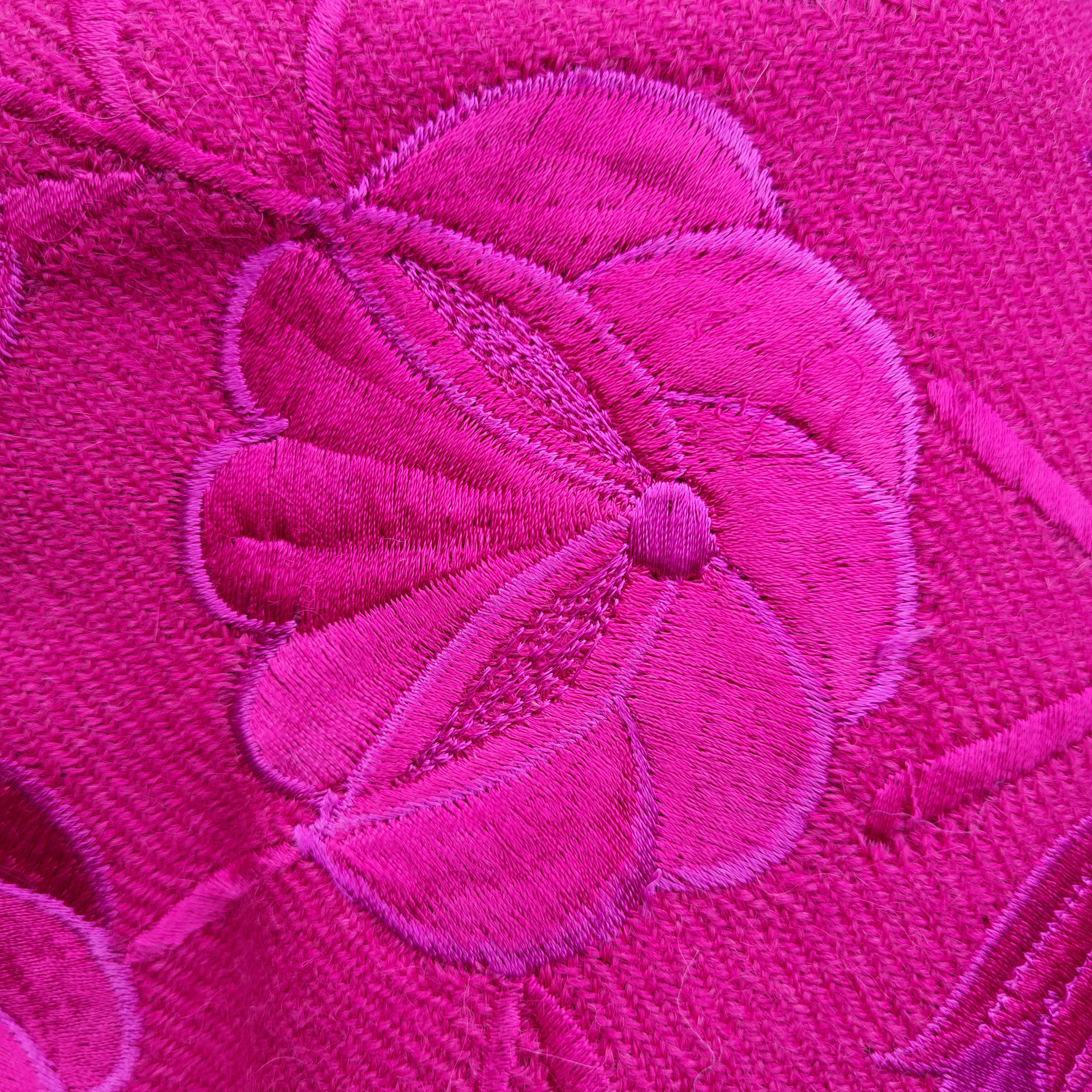 Fuchia Alpaca Shawl 01