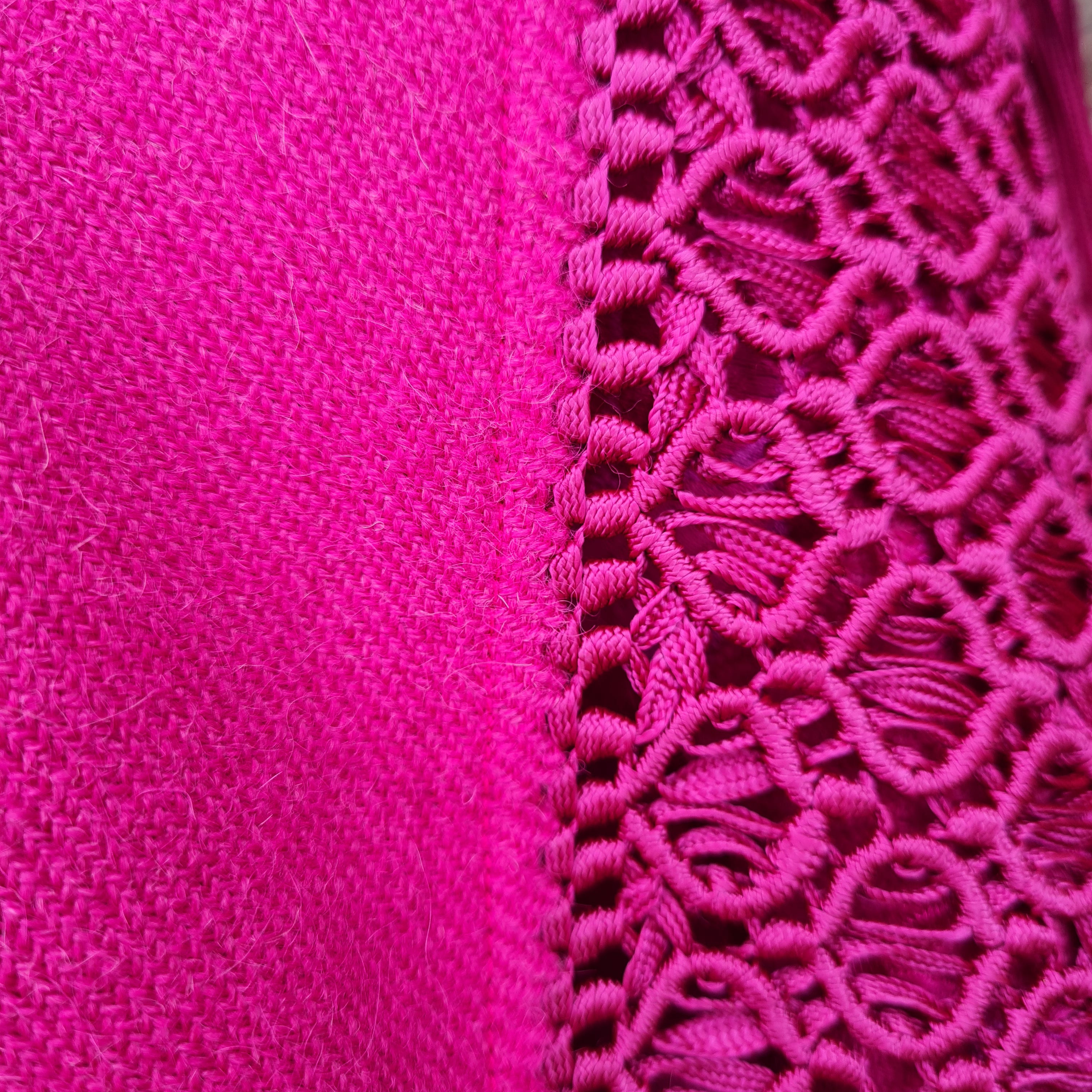 Fuchia Alpaca Shawl 01