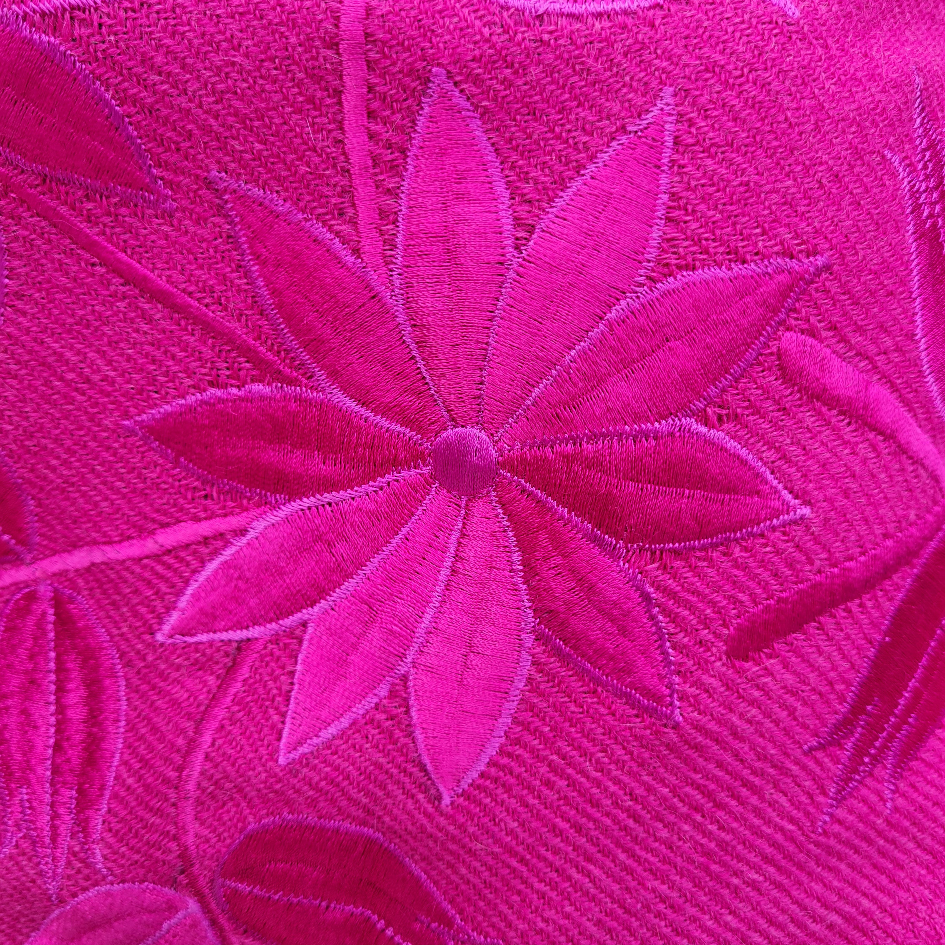 Fuchia Alpaca Shawl 02