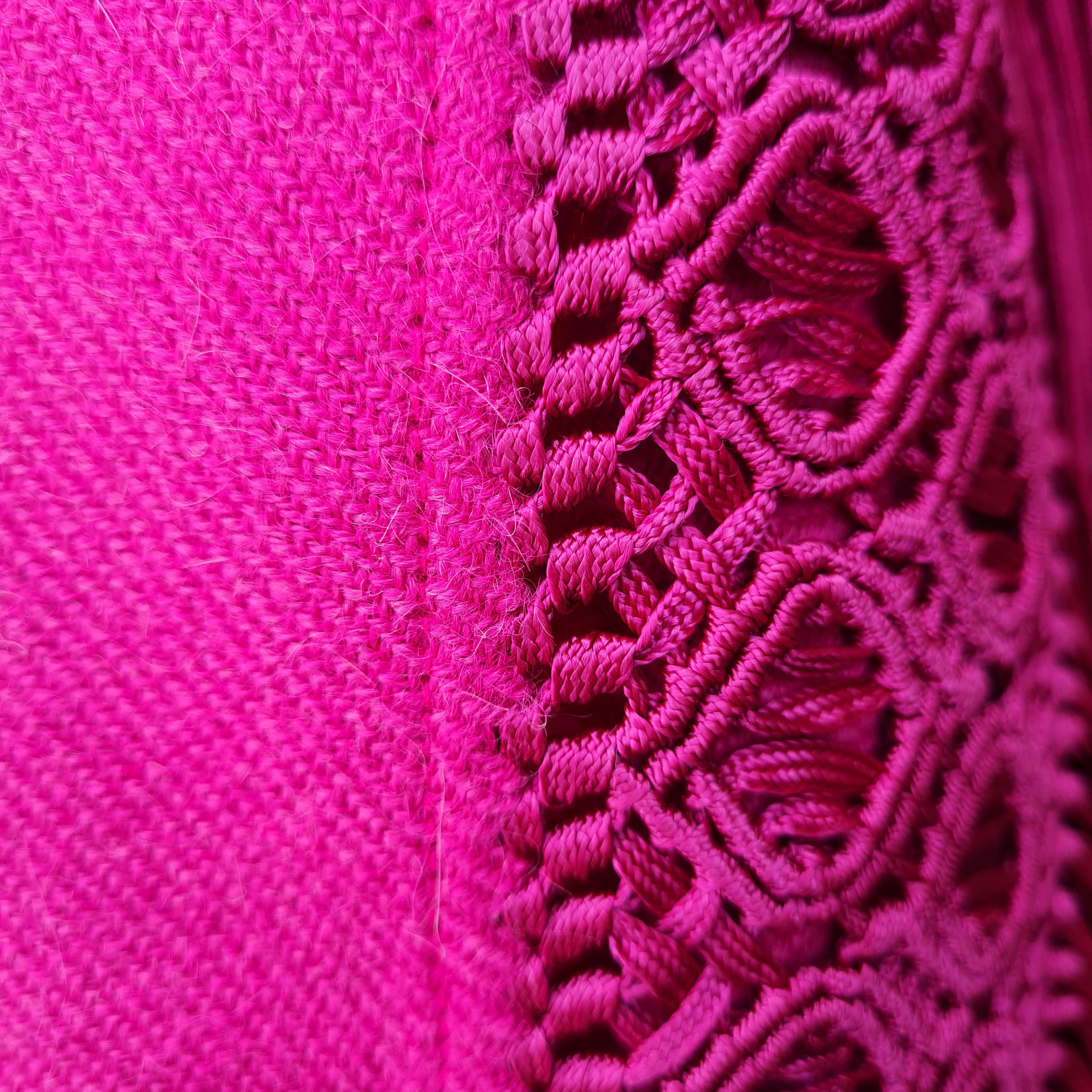 Fuchia Alpaca Shawl 02