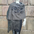 Grey Alpaca Shawl 03