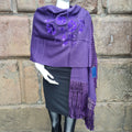 Purple Alpaca Shawl 04
