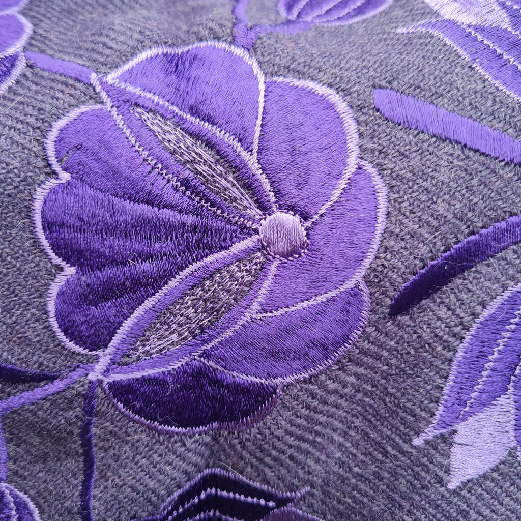 Purple Alpaca Shawl 04