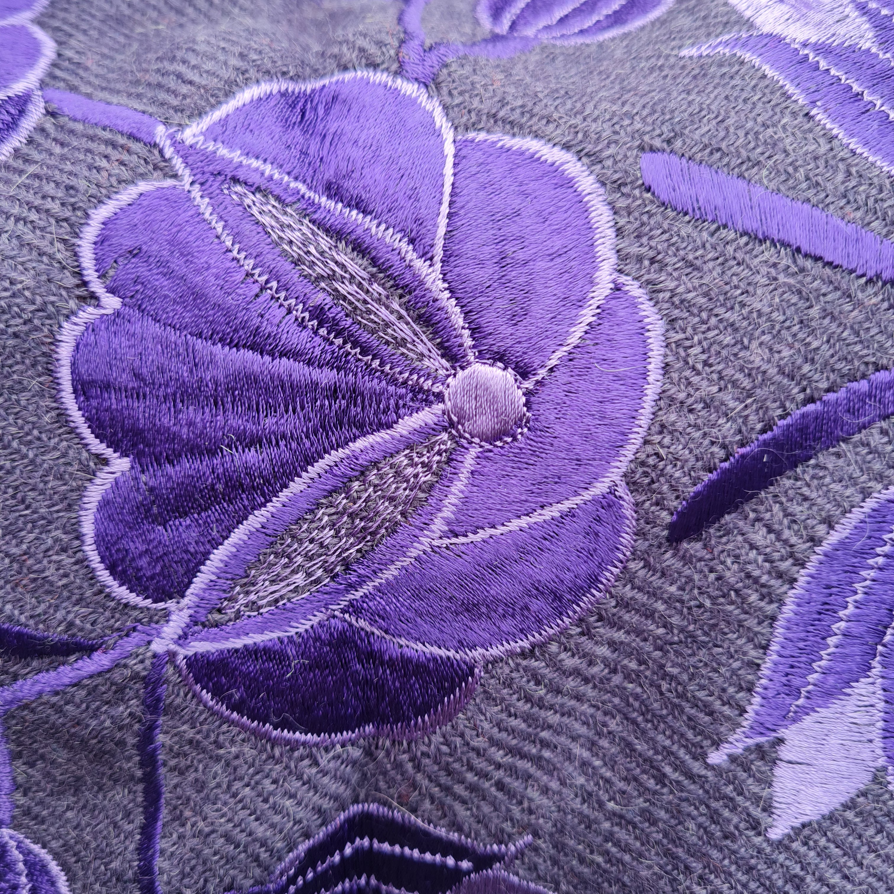 Purple Alpaca Shawl 04