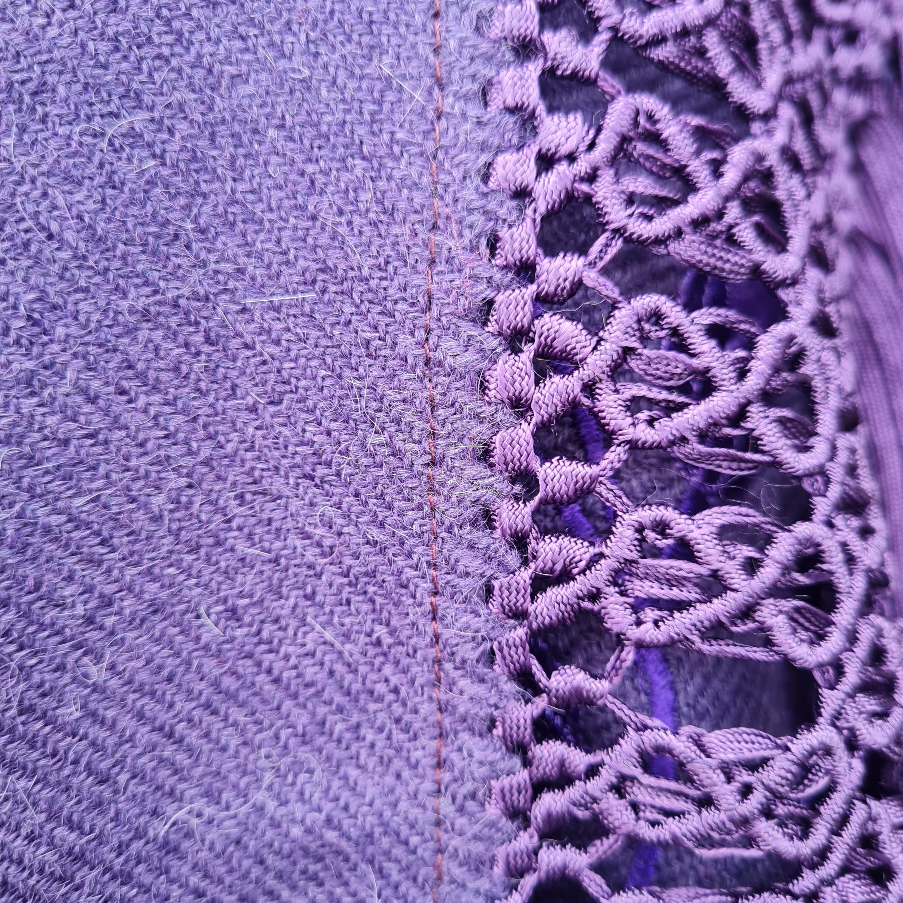 Purple Alpaca Shawl 04