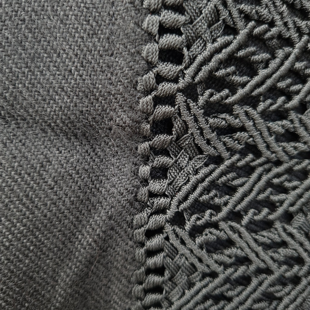 Black Alpaca Shawl 06