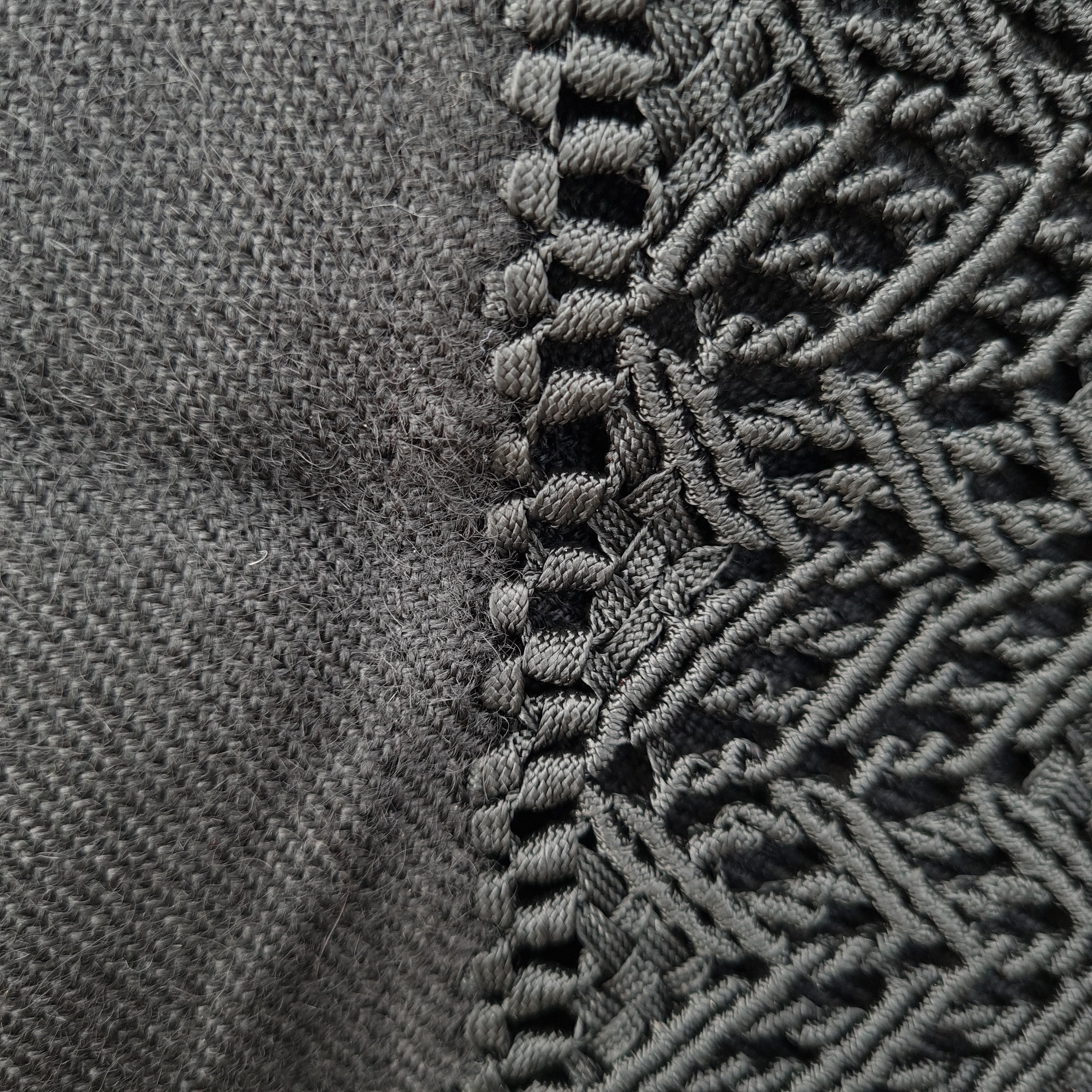 Black Alpaca Shawl 06