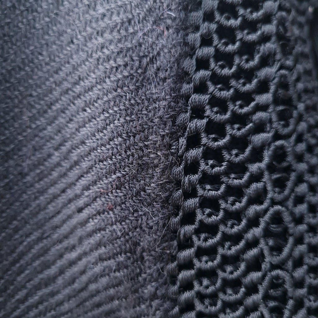 Black and blue Alpaca Shawl 07