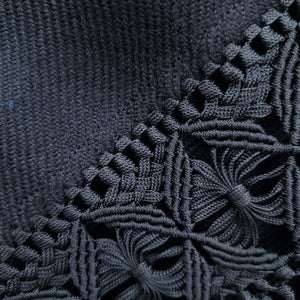 Black and yellow Alpaca Shawl 09