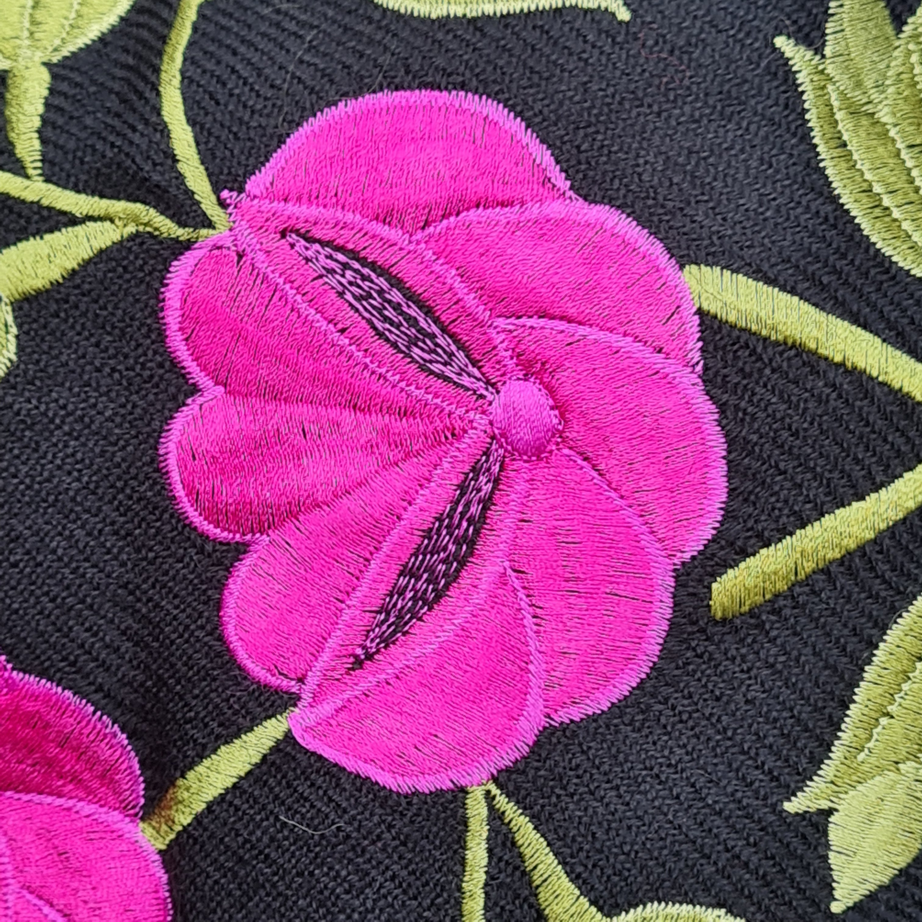 Black and pink Alpaca Shawl 10