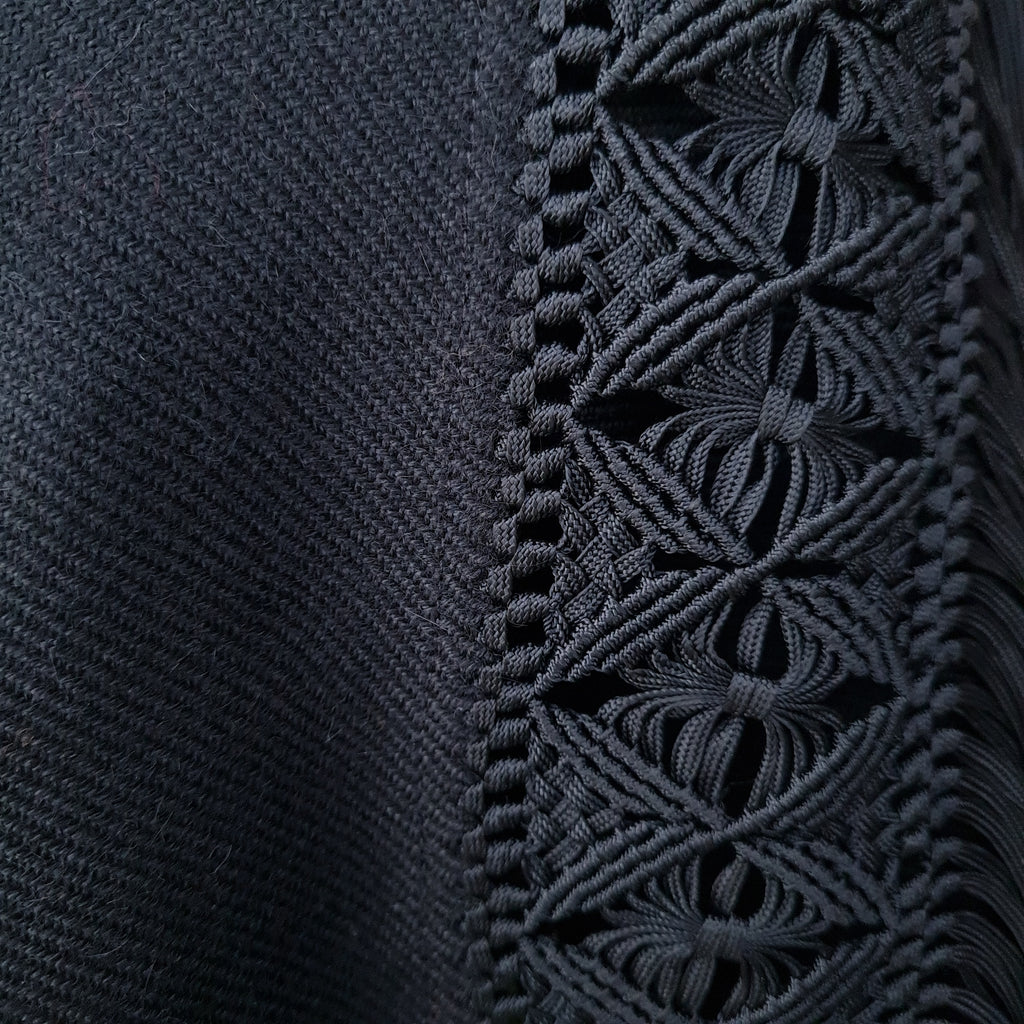 Black and pink Alpaca Shawl 10