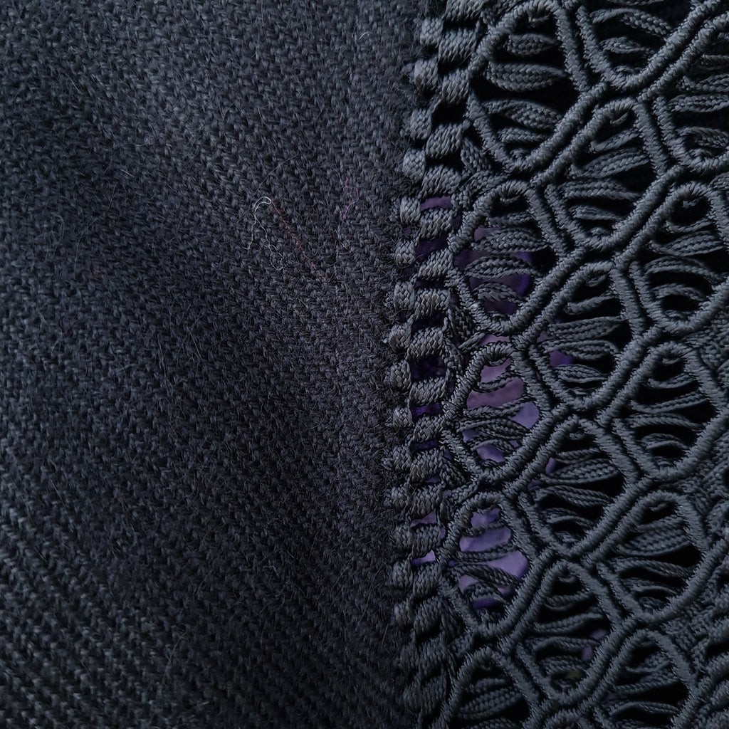 Black and purple Alpaca Shawl 11