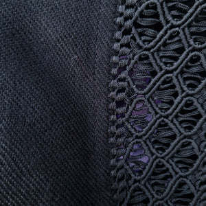 Black and purple Alpaca Shawl 11