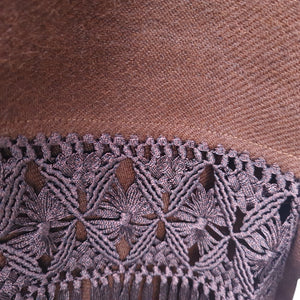 Brown Alpaca Shawl 14