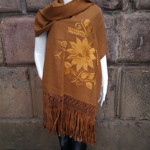 Caramel Alpaca Shawl 15