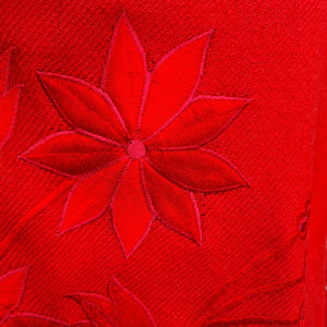 Red Alpaca Shawl 16