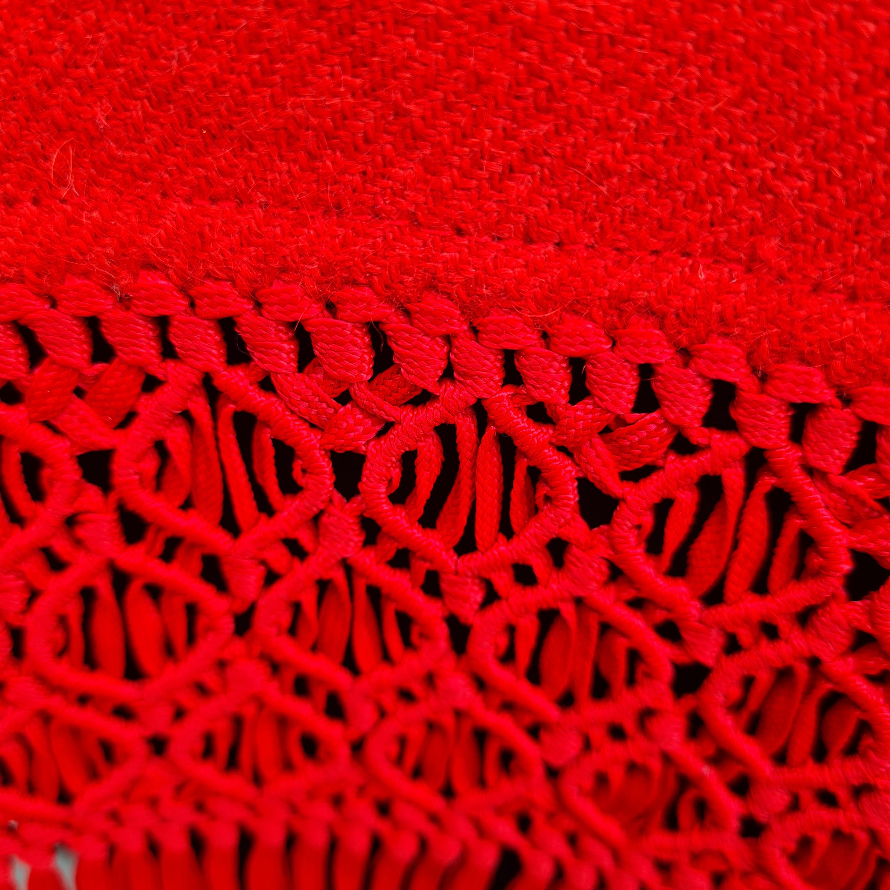 Red Alpaca Shawl 16