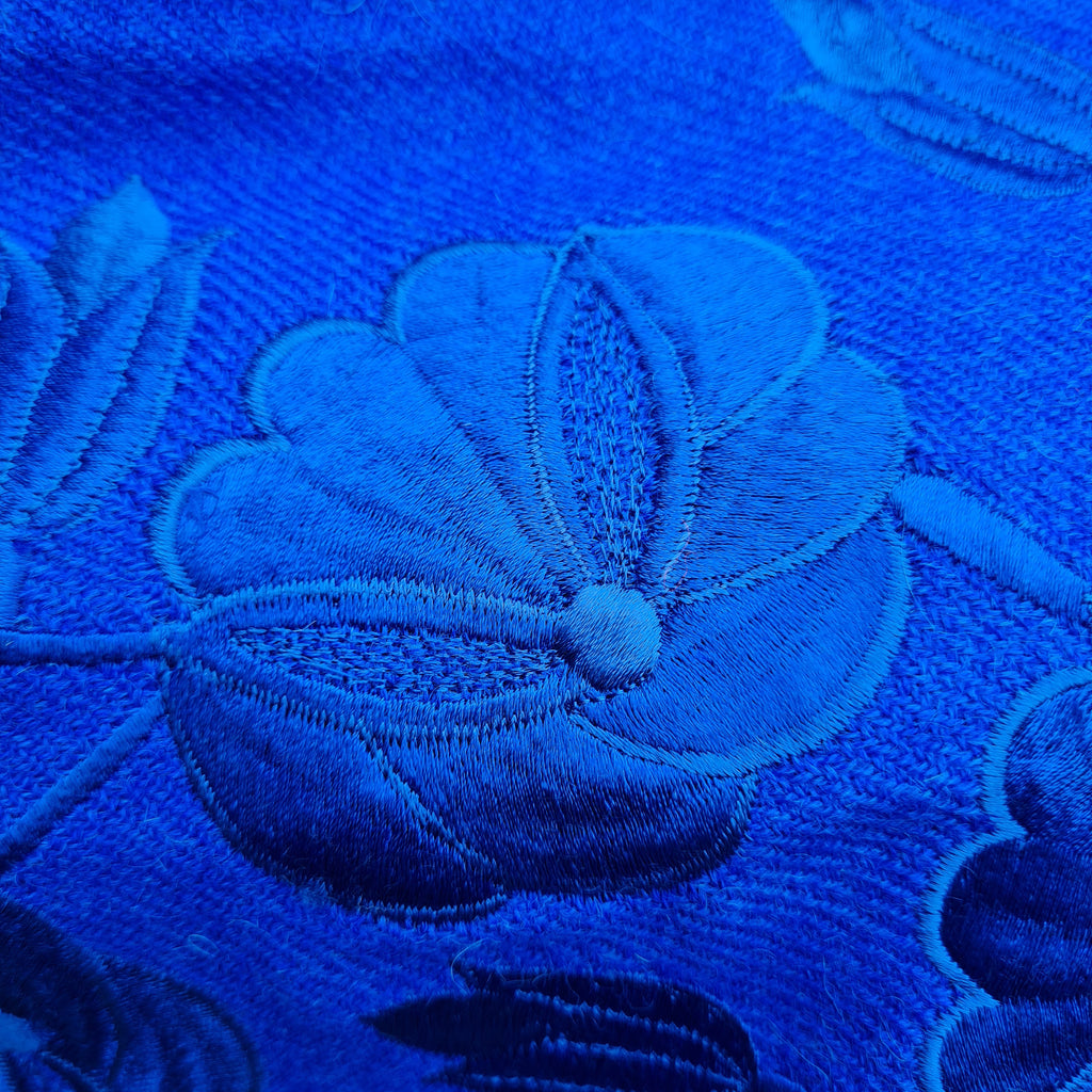 Blue Alpaca Shawl 18