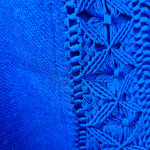 Blue Alpaca Shawl 18