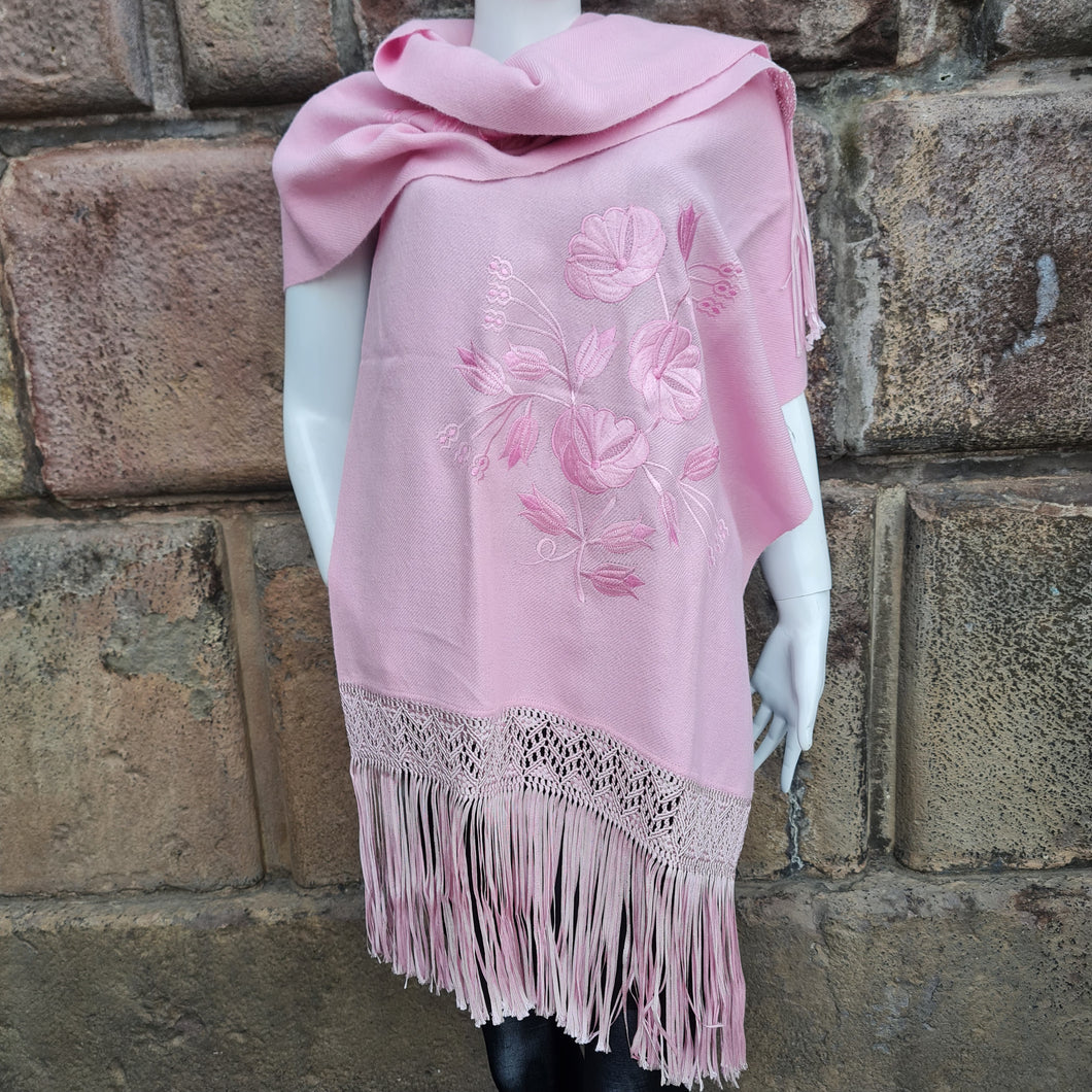 Pink Alpaca Shawl 20