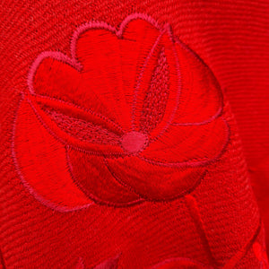Red Alpaca Shawl 22