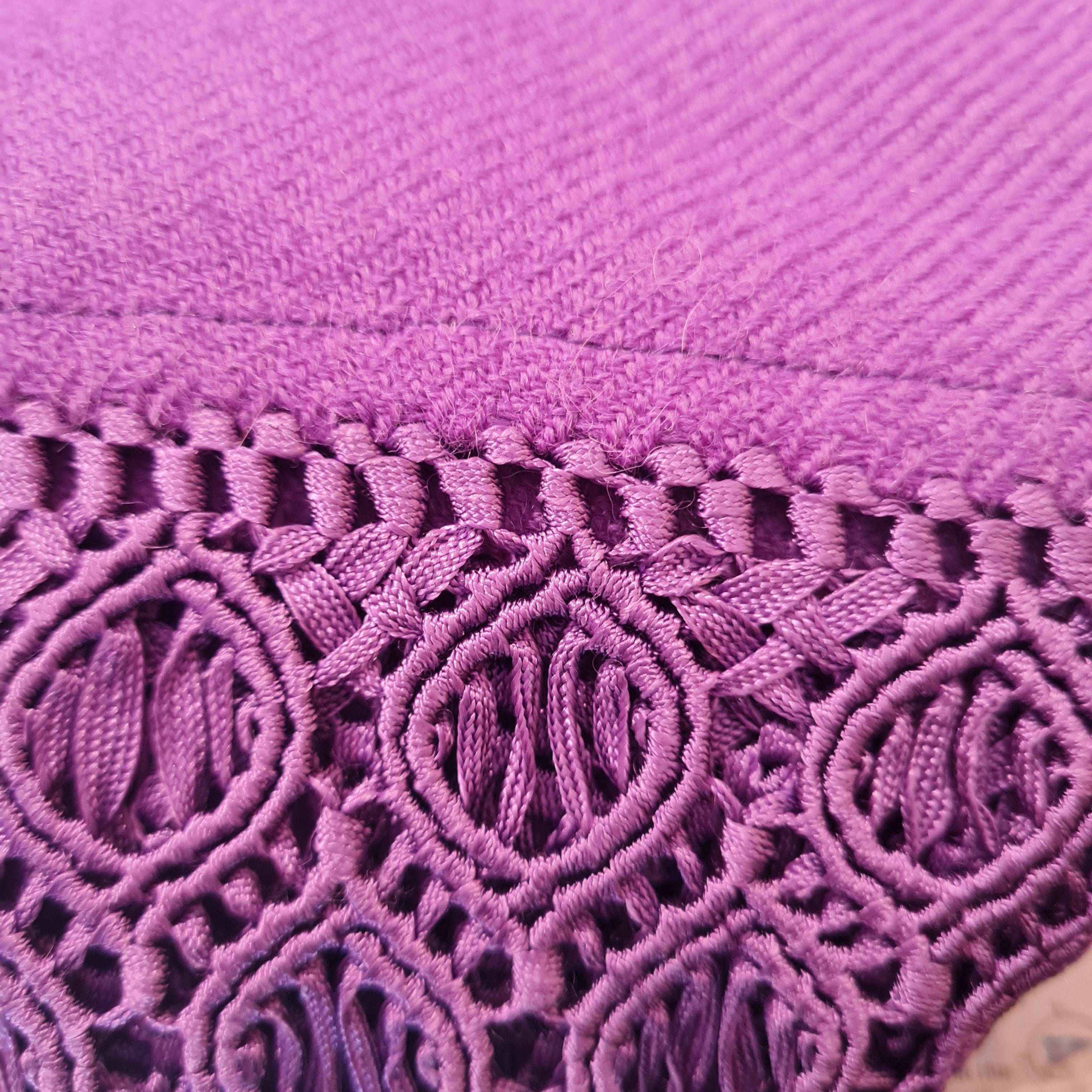 Purple Alpaca Shawl 21