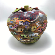 Load image into Gallery viewer, RED CERAMIC APPLE SCULPTURE

