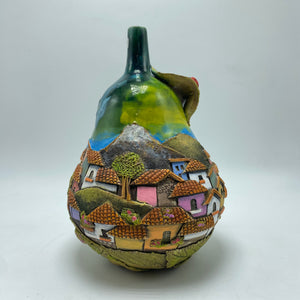 GREEN CERAMIC PEAR SCULPTURE 5M