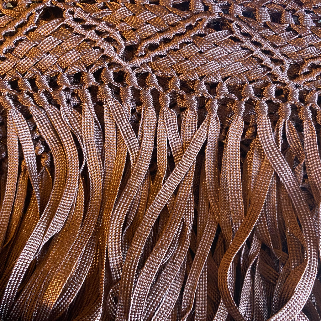 Handcrafted Alpaca Shawl with Silk Macrame Fringe (28)