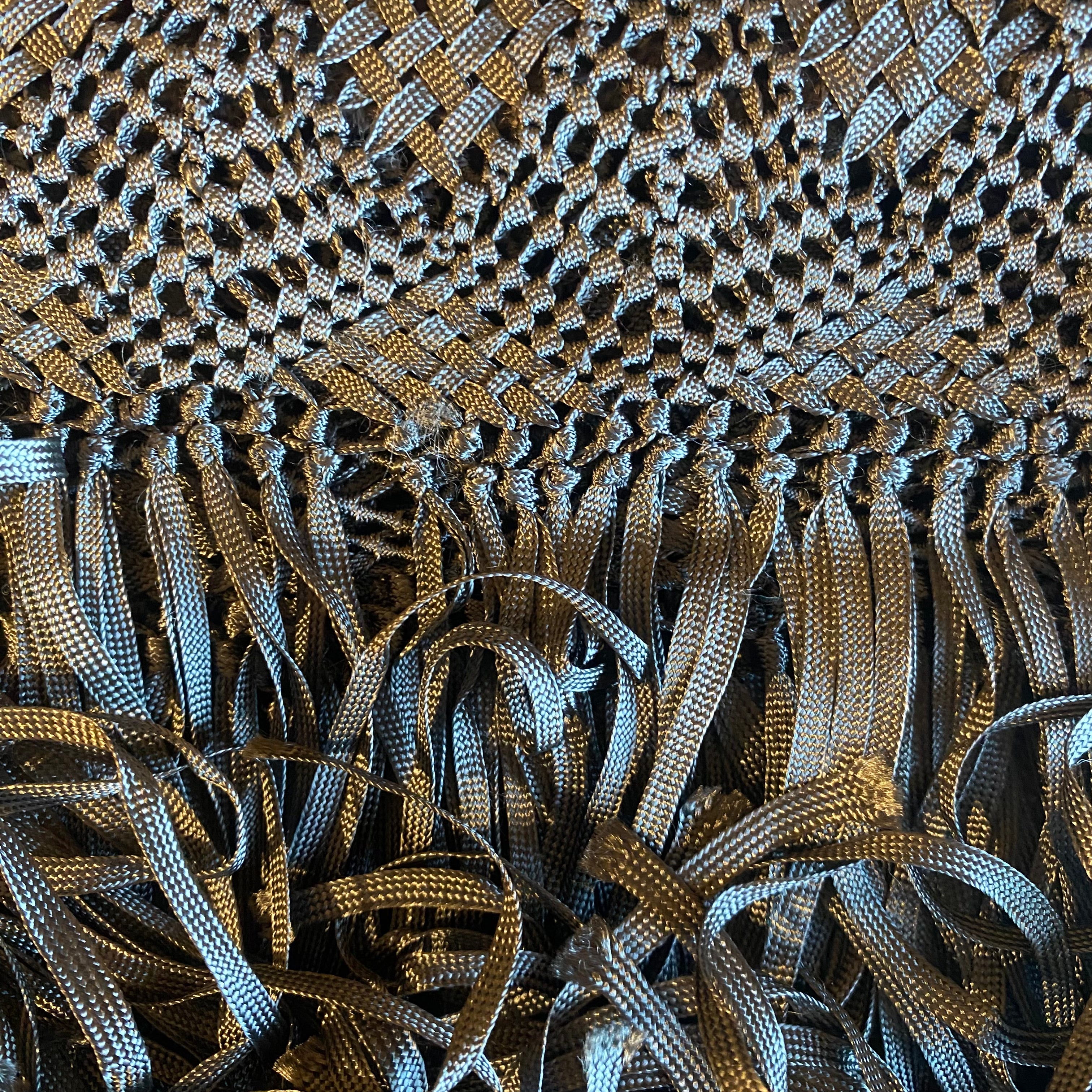 Handcrafted Alpaca Shawl with Silk Macrame Fringe (24)