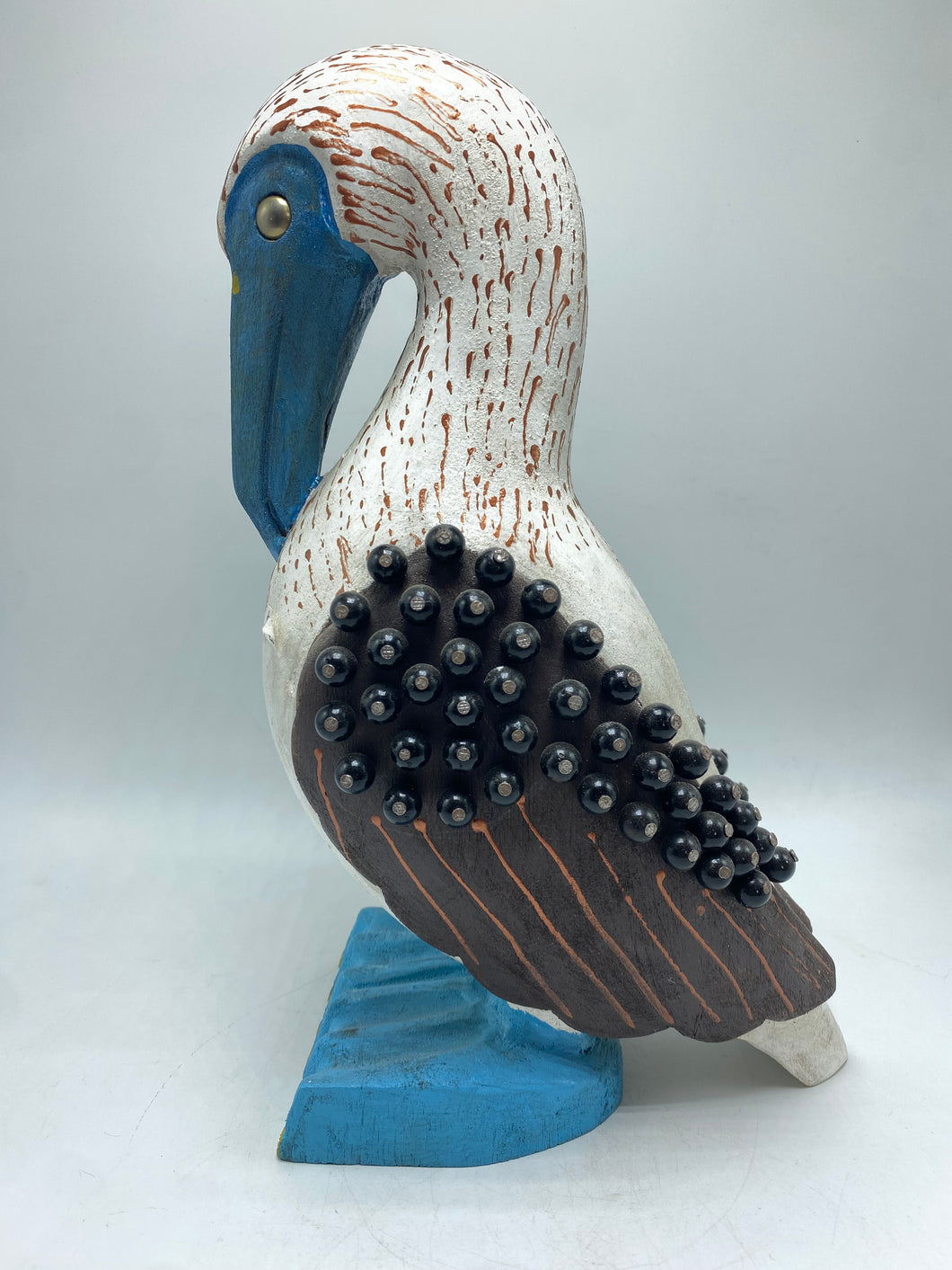 WOODEN BLUE FOOTED BOOBY N14