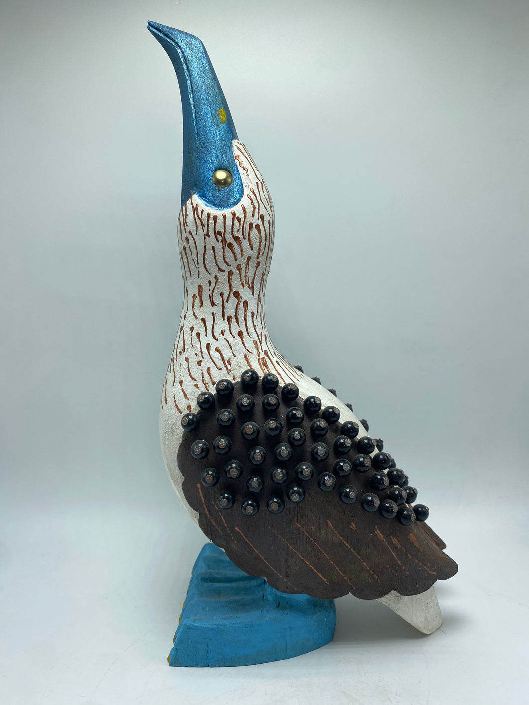 WOODEN BLUE FOOTED BOOBY N15