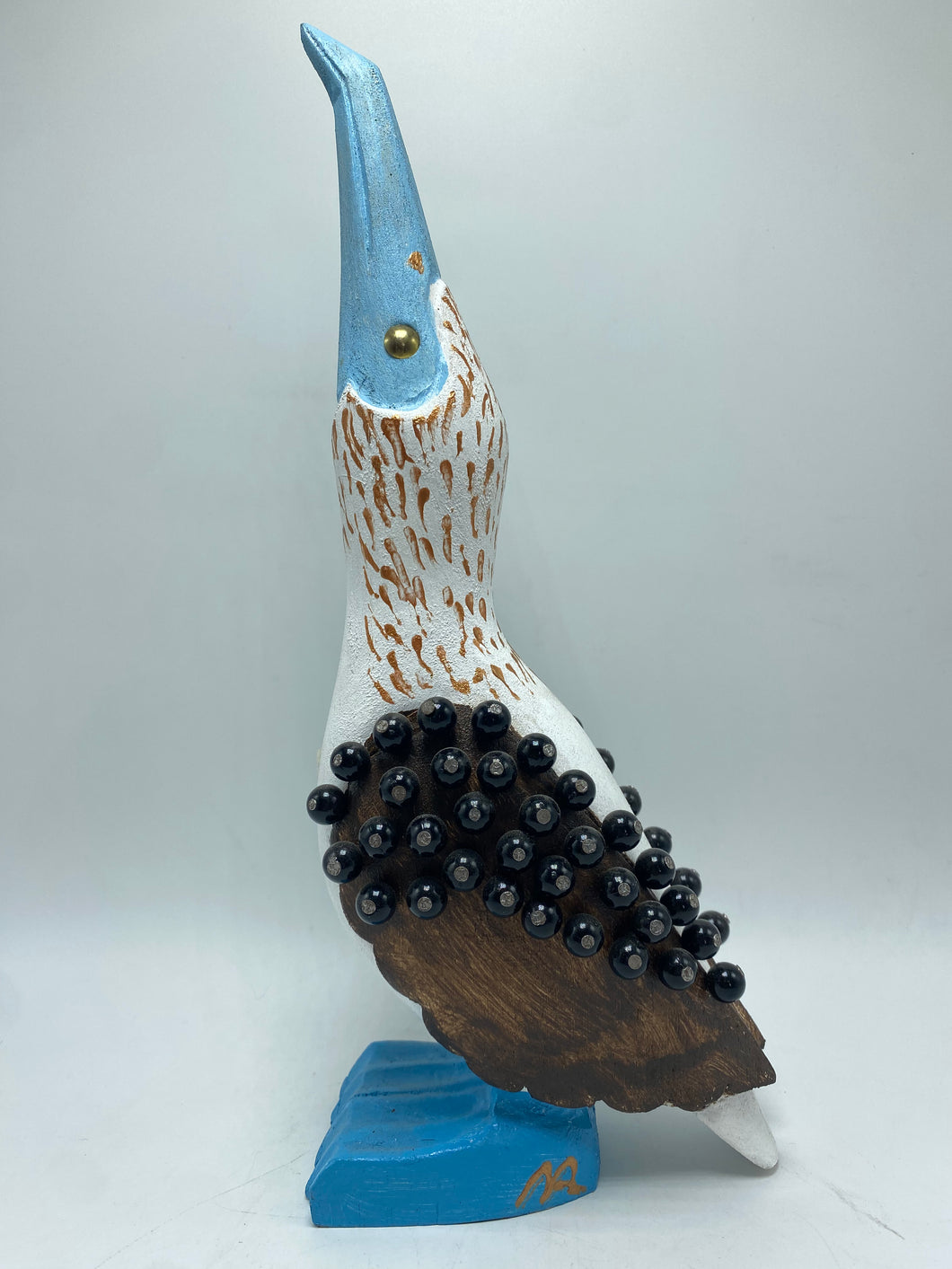 WOODEN BLUE FOOTED BOOBY N17