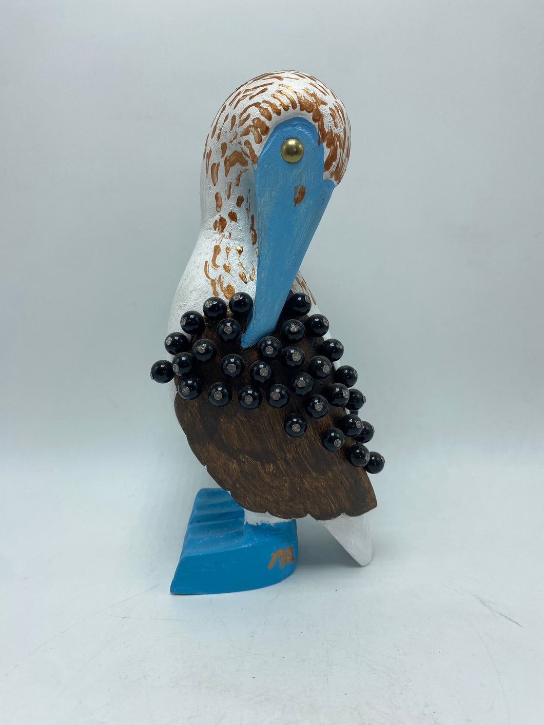 WOODEN BLUE FOOTED BOOBY N19