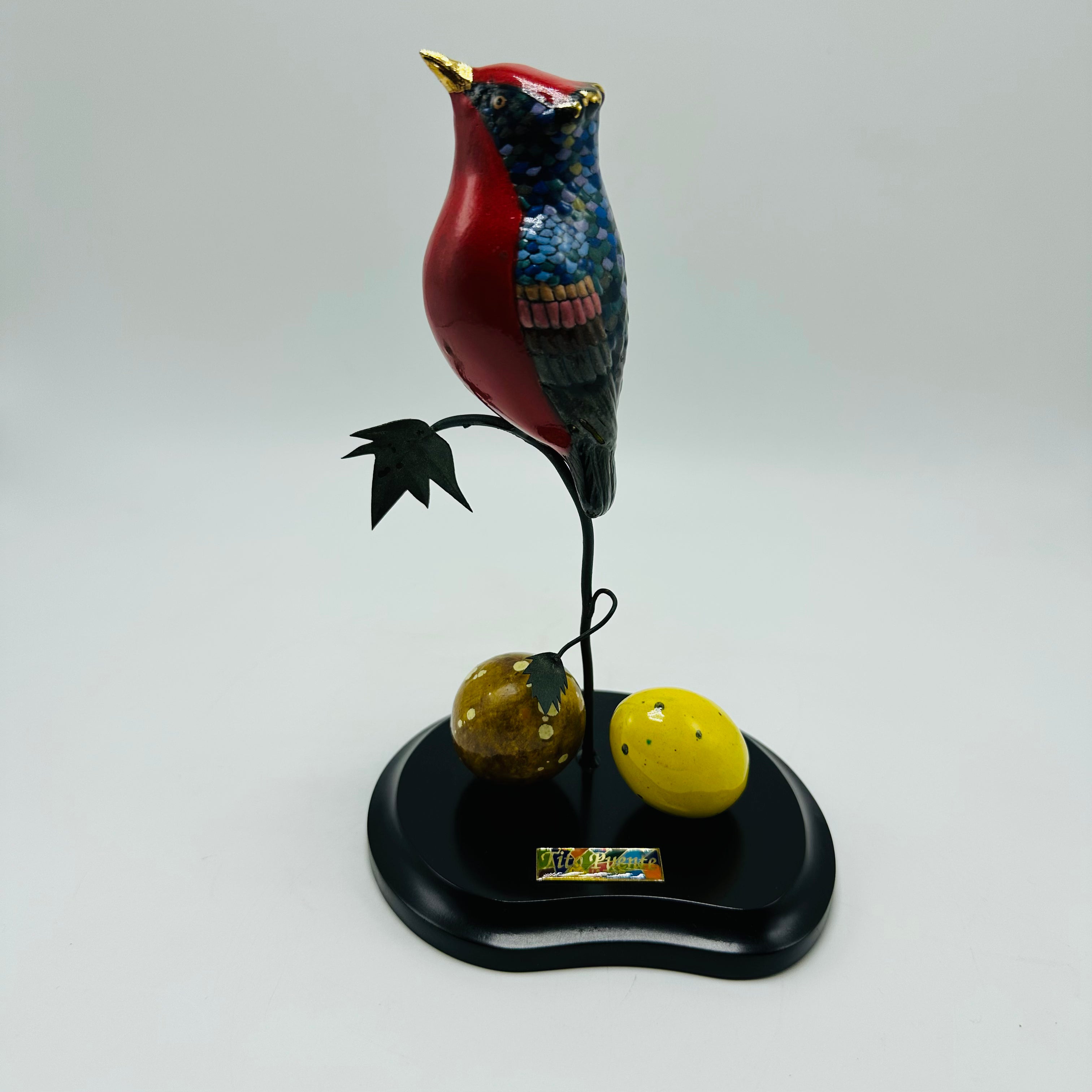 Elegant Ceramic Robin Sculpture