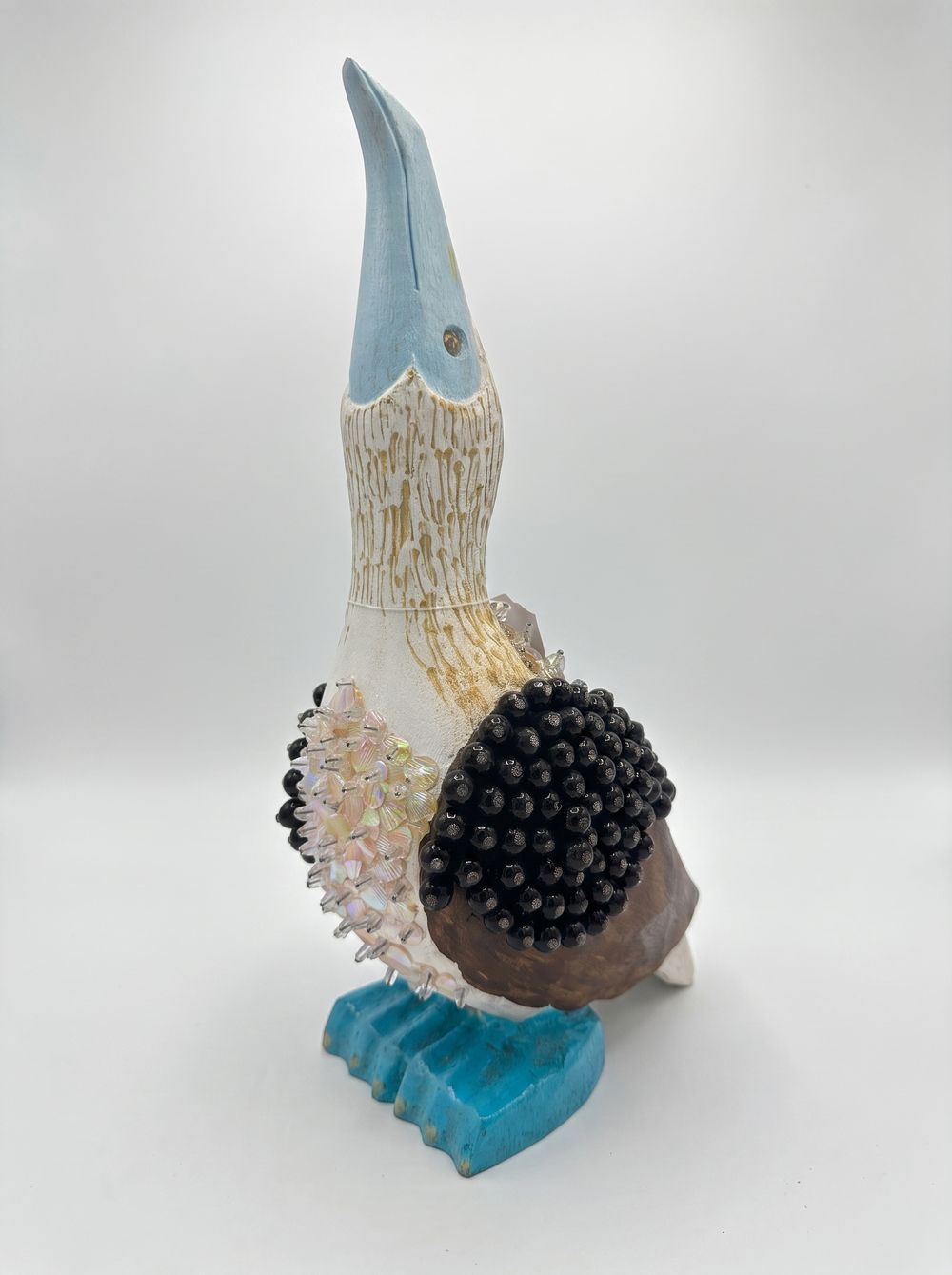 Blue-Footed Booby, Pearl, handmade in Ecuador
