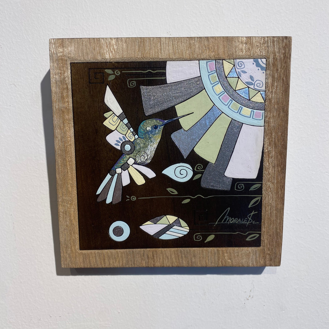 HUMMINGBIRD WOOD ART 14
