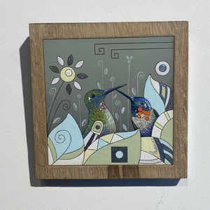 HUMMINGBIRD WOOD ART 1