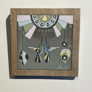HUMMINGBIRD WOOD ART 2