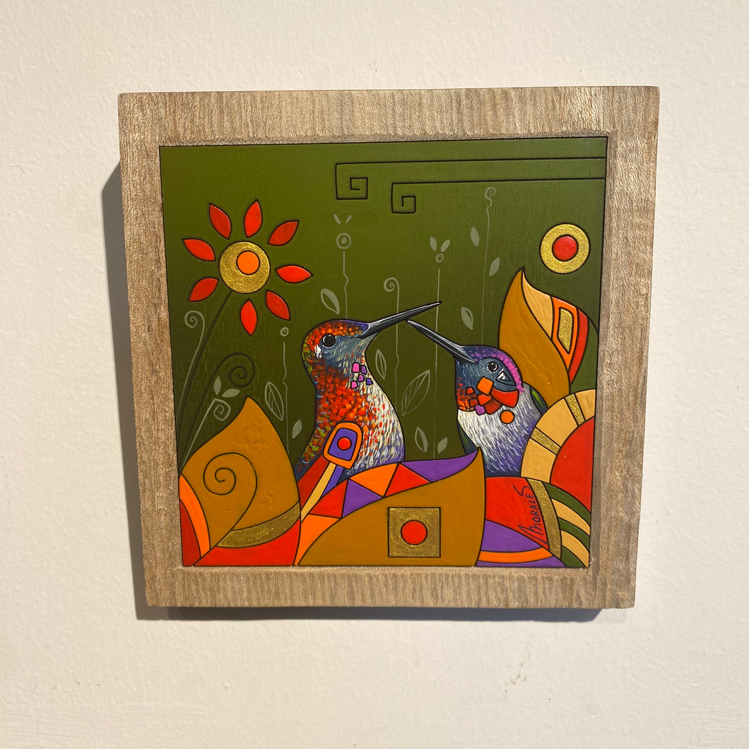 HUMMINGBIRD WOOD ART 9