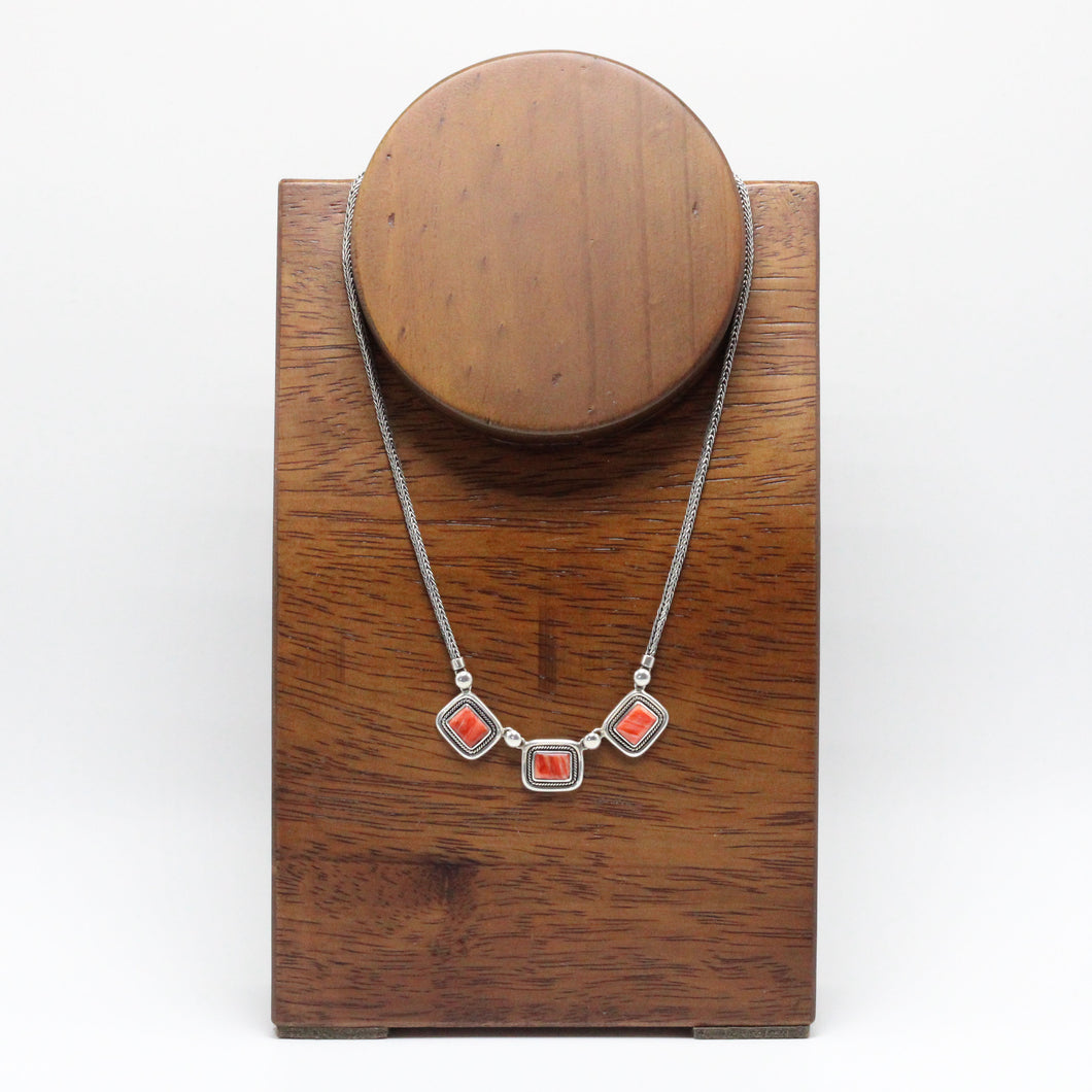 Silver and Spondylus Shell necklace 9