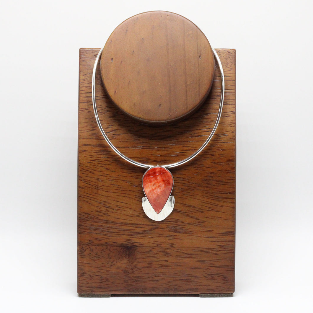 Silver and Spondylus shell Necklace 34