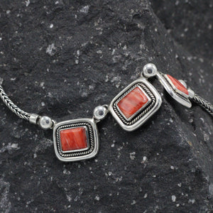 Silver and Spondylus Shell necklace 9