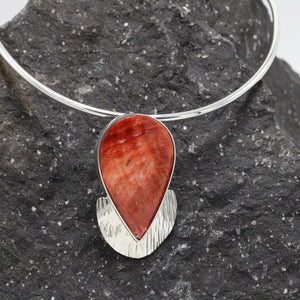 Silver and Spondylus shell Necklace 34