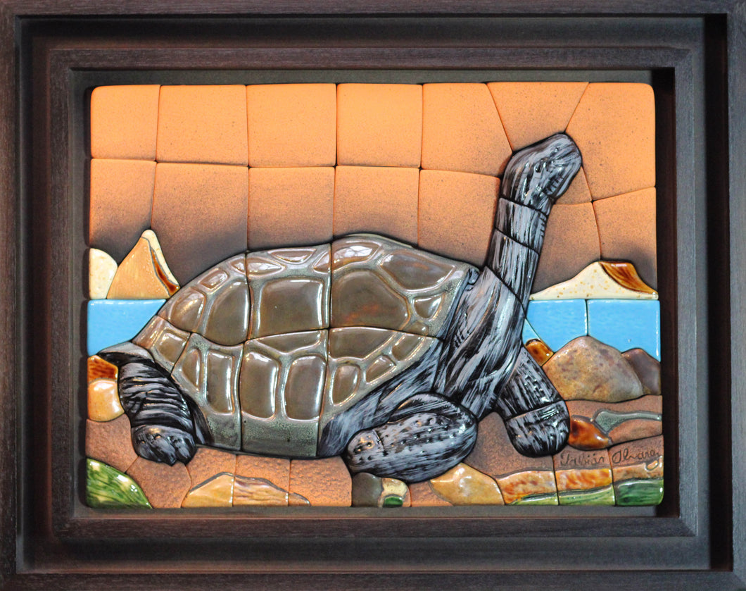Galapagos Tortoise Ceramic Mural