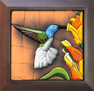 Wild Hummingbird Ceramic Mural 1