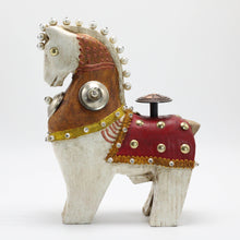 Load image into Gallery viewer, White Horse with Red Saddle
